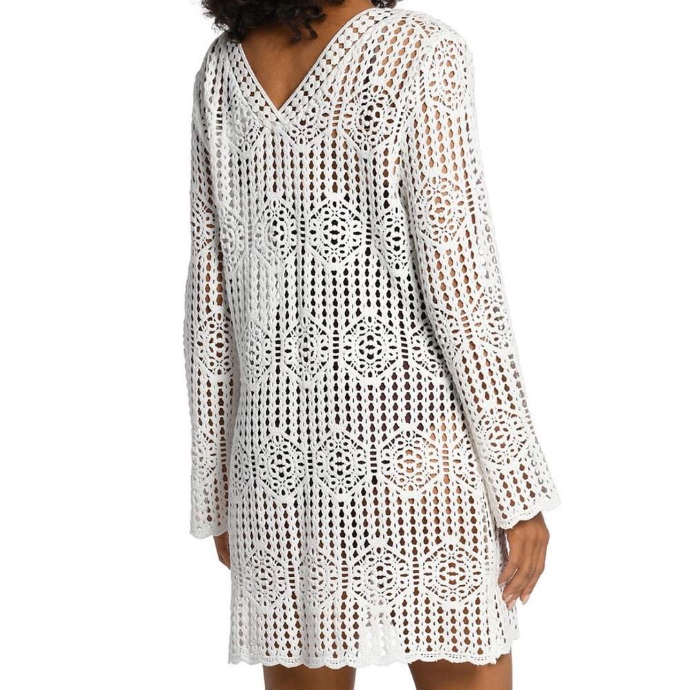 NWT La Blanca Waverly Crochet Swim Cover Up Tunic - Picture 2 of 15